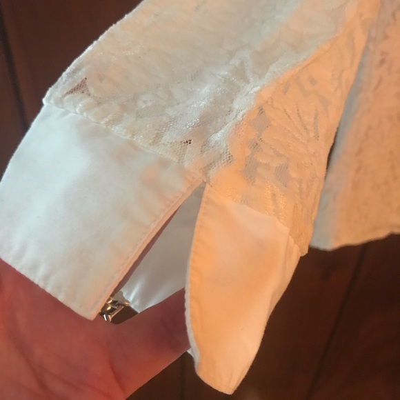 Impressions semi sheer zip up blouse - Picture 3 of 5